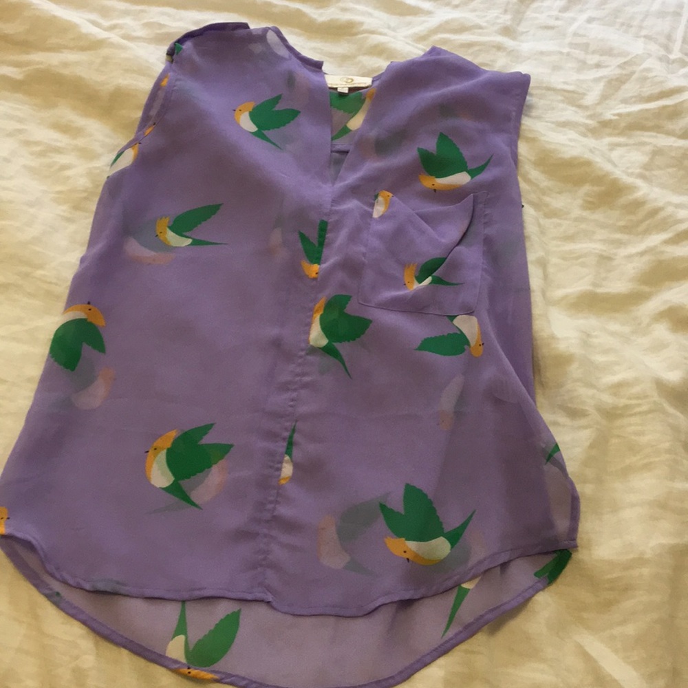 Silk bird top